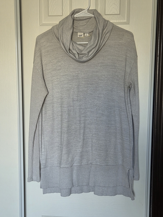 GAP Sweaters - GAP Lightweight Gray Cowl Neck Tunic Sweater